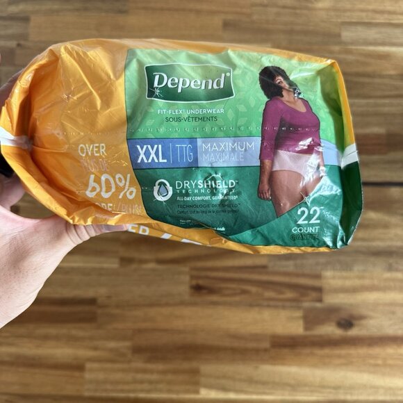 Depend FIT-FLEX Underwear for Women Size: XXL - 22Ct Damaged Package READ* - Picture 5 of 16